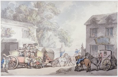 Viaggiare in Francia, c.1790 da Thomas Rowlandson